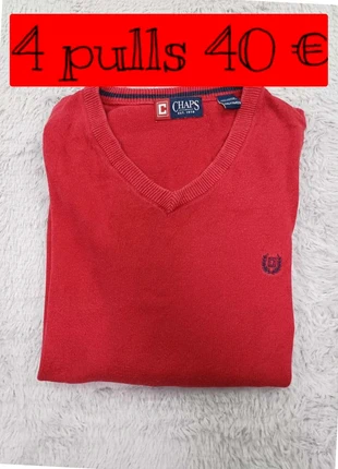 Pull col V Ralph Lauren chaps – Rouge – Taille XXL – Logo brodé bleu, marque: Ralph Lauren, état: Très bon état, taille: XXL, 11,70 €, 12,99 € Protection acheteurs incluse
