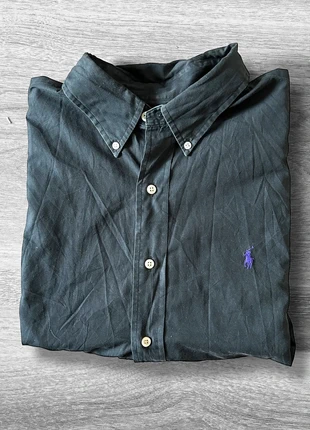 Chemise noire Ralph Lauren, taille XXL, avec logo brodé violet, marca: Ralph Lauren, estado: Muy bueno, tamaño: XXL, 25,00 €, 26,95 € Protección al comprador incluida