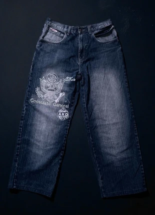 akademiks baggy Jeans vintage, merk: akademiks, staat: Heel goed, maat: S, € 55,00, € 58,45 inclusief Kopersbescherming