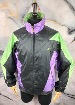 Veste de survêtement Puma vintage 1980 noir violet vert taille S, brand: Puma, condition: Very good, size: S, €25.00, €26.95 includes Buyer Protection Pro