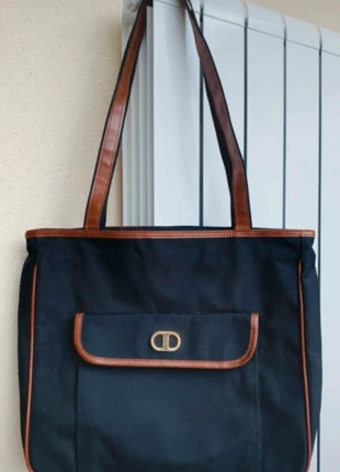 Sac cabas shopping noir vintage, brand: Vintage Chic, condition: Very good, €12.00, €13.30 includes Buyer Protection