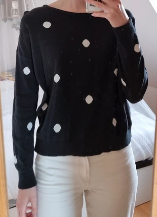 Pull noir à pois, marke: Cache Cache, zustand: Gut, größe: S / 36 / 8, 2,00 €, 2,80 € inklusive Vinted-Käuferschutz