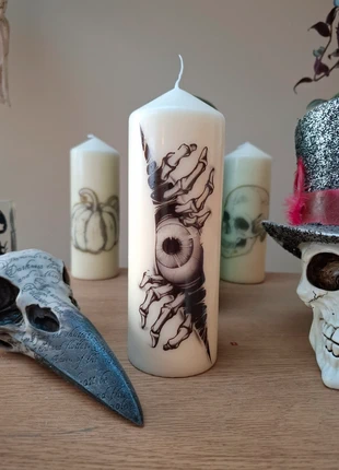 Bougie artisanale 20 cm Œil & main squelettique, brand: Fabrication Artisanale, condizioni: Nuovo senza cartellino, €9.90, €11.10 include la Protezione acquisti