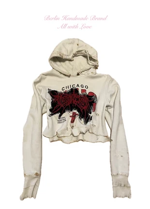 Burnt Cropped Hoddie Berlin Handmade Brand All with <3, merk: Berlin, staat: Heel goed, maat: M / 38 / 10, € 35,00, € 37,45 inclusief Kopersbescherming