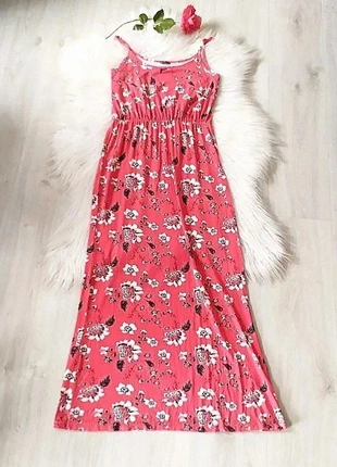 Robe longue été fines bretelles fleurs rouge viscose taille 36 bohème chic, marca: sans marque, estado: Muito bom, tamanho: S / 36 / 8, €7.00, €8.05 inclui Proteção do Comprador