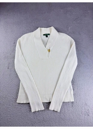 Pull Lauren Ralph Lauren Blanc Col Châle Taille M, marque: Ralph Lauren, état: Très bon état, taille: M / 38 / 10, 28,00 €, 30,10 € Protection acheteurs incluse