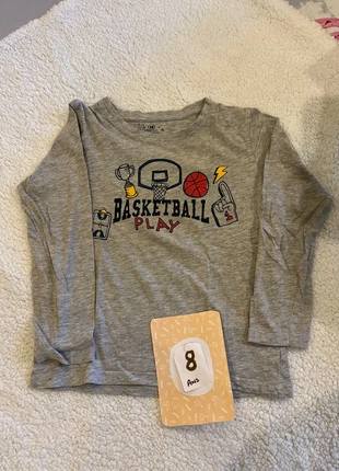 T-shirt manches longues gris, brand: U Essentiel, condition: Very good, size: 8 years / 128 cm, €1.00, €1.75 includes Buyer Protection