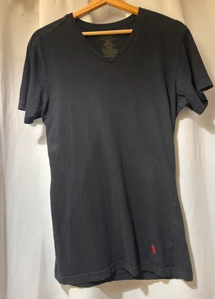T-shirt Ralph Lauren noir col V slim fit homme S M, brand: Ralph Lauren, condizioni: Ottime, taglia: M, €9.00, €10.15 include la Protezione acquisti