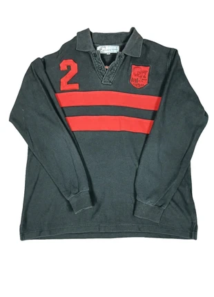 Polo manche longue noir et rouge vintage style rugby taille xl, brand: Vintage Dressing, condition: Very good, size: XL, €10.00, €11.20 includes Buyer Protection