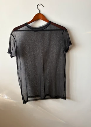 T-shirt trasparente nera Bershka-nuovo, marca: Bershka, estado: Novo sem etiquetas, tamanho: XS / 34 / 6, €5.00, €5.95 inclui Proteção do Comprador
