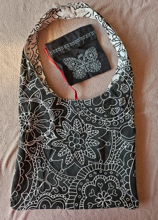 Sac noir et blanc reversible fleurie babacool hippi, estado: Muy bueno, 4,00 €, 4,90 € Protección al comprador incluida