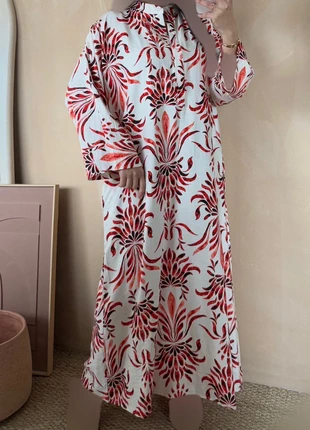 Robe été blanc avec motif rouge, estado: Muito bom, tamanho: Tamanho único, €18.00, €19.60 inclui Proteção do Comprador Pro