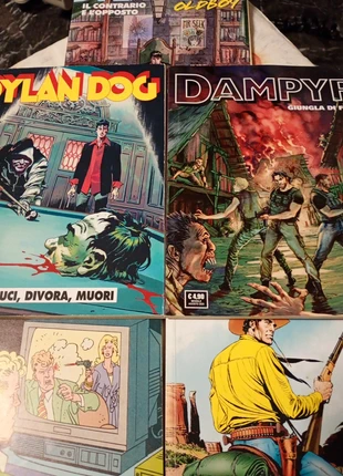Dylan Dog n.467+Dylan D. oldboy n.2+Dampyr n.305 + Tex n.753 bis + Martin Mystere, staat: Heel goed, € 2,50, € 3,33 inclusief Kopersbescherming