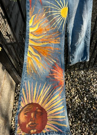 Hand Painted Baggy Sun Jeans, brand: H&M, condition: Very good, size: M / 38 / 10, €40.00, €42.70 includes Buyer Protection