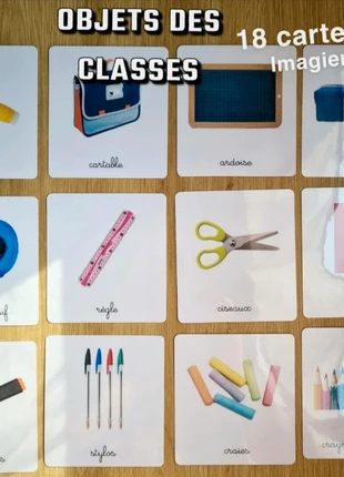 18 imagiers sur les objets des classes / cartes de nomenclature, brand: imagier montessori, condition: New with tags, size: 3 years / 98 cm, €9.10, €10.26 includes Buyer Protection Pro