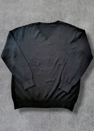 Pull fin noir nid d'abeilles 100% coton col V - XL, marque: Inconnu, état: Très bon état, taille: XL, 5,00 €, 5,95 € Protection acheteurs incluse