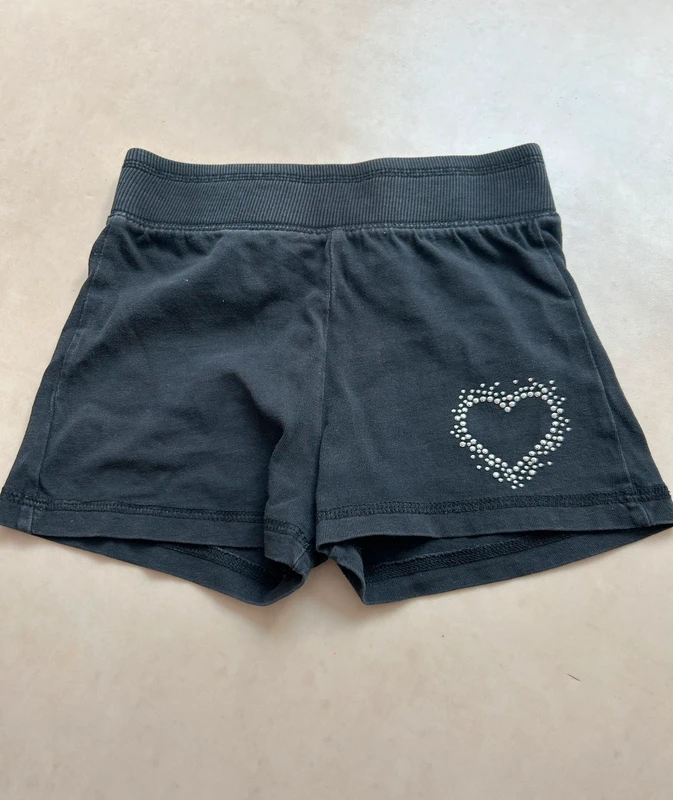 Short noir cœur fille taille 6 ans tissaia