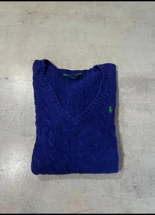 Torsadé en col V violet logo vert Ralph Lauren taille S femme, marca: Ralph Lauren, estado: Muito bom, tamanho: S / 36 / 8, €34.00, €36.40 inclui Proteção do Comprador