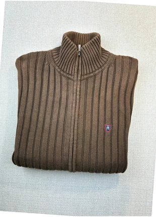 Pull Half zip full zip Tommy hilfiger marron / M col camionneur coton piqué sweat jacket Vintage, marque: Tommy Hilfiger, état: Très bon état, taille: M, 38,00 €, 40,60 € Protection acheteurs incluse