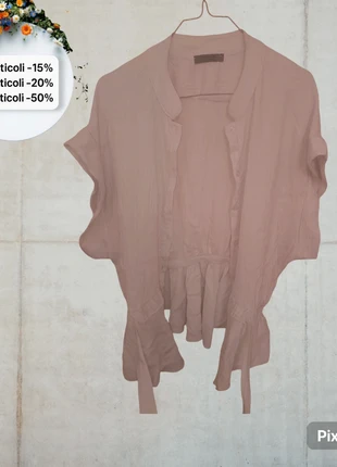 Camicetta con cintura - taglia unica - Altamira Milano, marca: Altamira Milano, estado: Muito bom, tamanho: Tamanho único, €3.00, €3.85 inclui Proteção do Comprador