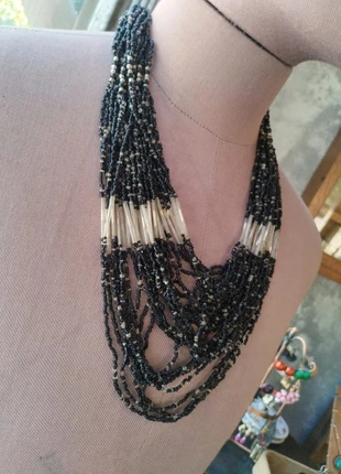 Collier Nuit d’Opéra – Perles noires en cascade & allure théâtrale 🖤, brand: sansnom., condition: Very good, €6.00, €7.00 includes Buyer Protection Pro