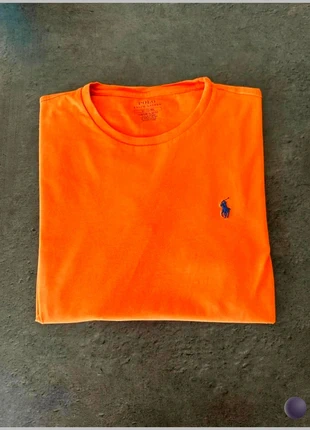 T-shirt polo Ralph Lauren / orange brodé bleu / Taille M, merk: Ralph Lauren, staat: Heel goed, maat: M, € 20,00, € 21,70 inclusief Kopersbescherming