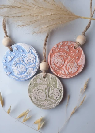 3 petits chats diffuseurs d'huiles essentielles en argile, brand: Fait Main, condition: Very good, €12.00, €13.30 includes Buyer Protection Pro