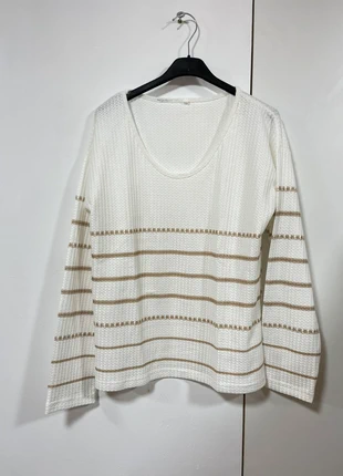 Jersey blanco de rayas, marque: Local, état: Très bon état, taille: L / 40 / 12, 5,00 €, 5,95 € Protection acheteurs incluse