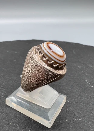 Bague agate (oeil de cyclope, marke: Agate, zustand: Neu, größe: 64.7 mm / 20.6 mm Ø, 160,00 €, 168,70 € beinhaltet Vinted-Käuferschutz Pro