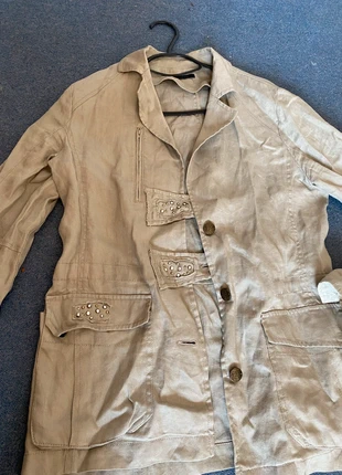 linen jacket blazer, brand: IKKS, condition: Very good, size: M / UK 12-14, £15.00, £16.45 includes Buyer Protection