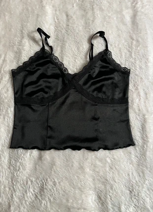 Top satin dentelle, marque: H&M, état: Neuf sans étiquette, taille: L / 40 / 12, 3,50 €, 4,38 € Protection acheteurs incluse