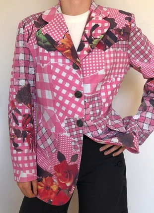 Veste patchwork rose, merk: Christian Lacroix, staat: Goed, maat: L / 40 / 12, € 40,00, € 42,70 inclusief Kopersbescherming