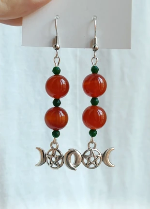 Orecchini con fasi lunari e pentacolo, état: Très bon état, 6,00 €, 7,00 € Protection acheteurs incluse