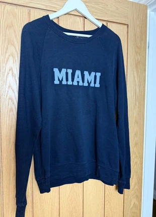 M&S Navy Casual Miami Embroidered Lightweight Cotton Sweatshirt - Size 14, brand: Marks & Spencer, condition: Very good, size: XL / 14, £4.95, £5.90 includes Buyer Protection