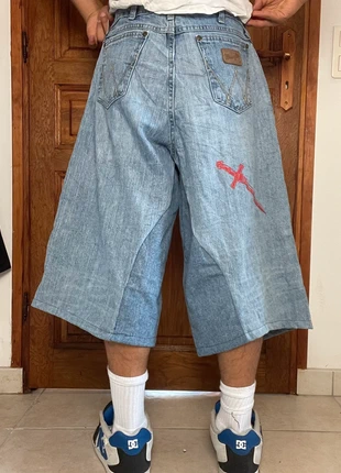 Jort short baggy large handmade style JNCO y2k brodé peinture hiphop, merk: JNCO, staat: Heel goed, maat: M, € 40,00, € 42,70 inclusief Kopersbescherming Pro