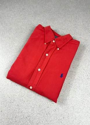 Chemise Ralph Lauren rouge logo brodé bleu - taille L homme, marca: Ralph Lauren, estado: Muy bueno, tamaño: L, 30,00 €, 32,20 € Protección al comprador Pro incluida