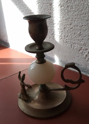 Bougeoir cuivre et marbre 14 cms, brand: Inconnu, condition: Good, €6.00, €7.00 includes Buyer Protection