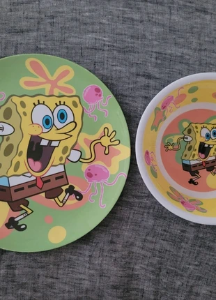 Spongebob Squarepants Melamine Plate and bowl set by BBS, brand: SpongeBob SquarePants, condition: Very good, size: One size, £15.00, £16.50 includes Buyer Protection