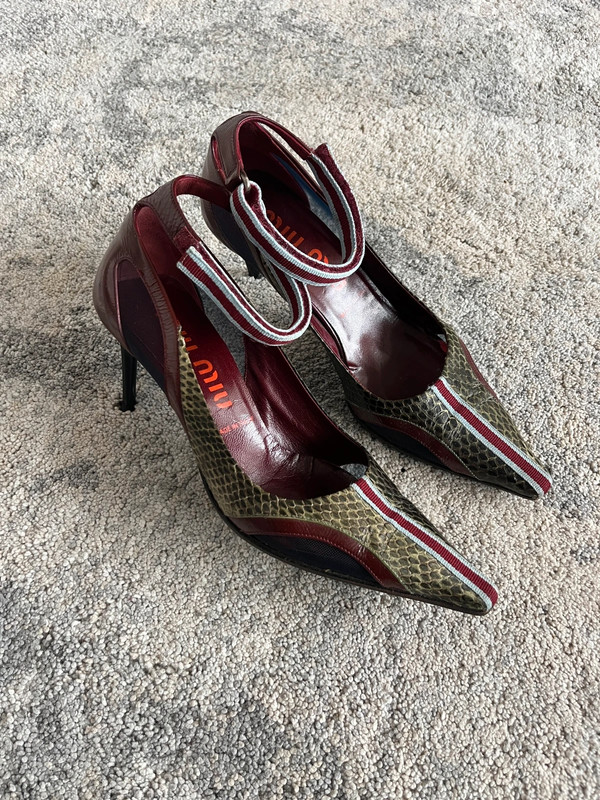 Miu Miu 2000’s python leather heels 1