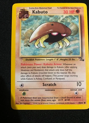 Kabuto ed2 fossile US 🇺🇸, brand: Pokémon, condition: Very good, €3.50, €4.38 includes Buyer Protection