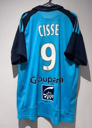 Olympique Marseille 2008/09 away football shirt #9 Djibril Cisse, brand: adidas, condition: Good, size: XL, £39.00, £41.65 includes Buyer Protection