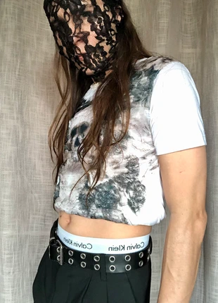 Tee-shirt à double impression florale & crâne ZARA, brand: Zara, condition: Very good, size: S / 36 / 8, €9.99, €11.19 includes Buyer Protection