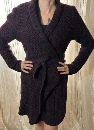 Gilet long Naf Naf – Maille épaisse chinée bordeaux & noir – Taille S (voir mesures) Code 271, brand: Naf Naf, condizioni: Buone, taglia: S / IT 40 / EU 36, €15.00, €16.45 include la Protezione acquisti Pro