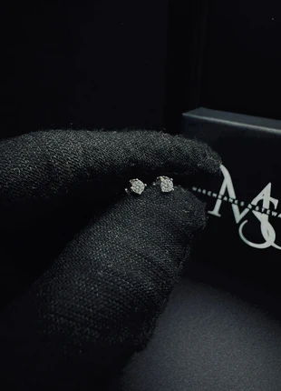 Timeless S925 Silver Stud Earrings With 3mm Excellent Moissanite Stone, brand: Diamond, condition: New without tags, £25.00, £26.95 includes Buyer Protection