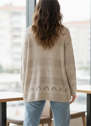 Cárdigan Cortefiel talla XL beige punto calado oversize, marque: Cortefiel, état: Bon état, taille: XL / 42 / 14, 10,00 €, 11,20 € Protection acheteurs incluse