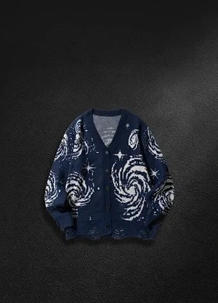 Cardigan galaxie bleu marine homme - Taille M, brand: y2k, condition: Very good, size: M, €56.00, €59.50 includes Buyer Protection