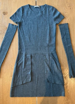 Stefanel robe en laine grise manches amovibles M (38), marca: Stefanel, estado: Nuevo sin etiquetas, tamaño: M / 38 / 10, 35,00 €, 37,45 € Protección al comprador incluida