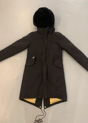 Airforce parka zwart met afneembare bontcapuchon – verstelbare onderkant – maat S, brand: Air Force, condizioni: Ottime, taglia: S / IT 40 / EU 36, €185.00, €194.95 include la Protezione acquisti