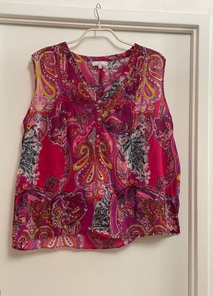 Blouse fushia imprimés cachemire, marke: Jacqueline Riu, zustand: Gut, größe: XXXL / 46 / 18, 5,00 €, 5,95 € inklusive Vinted-Käuferschutz