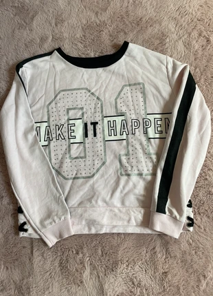 Rose pink bedazzled jumper with print writing, brand: Primark, condition: New without tags, size: 14 years / 164 cm, £4.00, £4.62 includes Buyer Protection